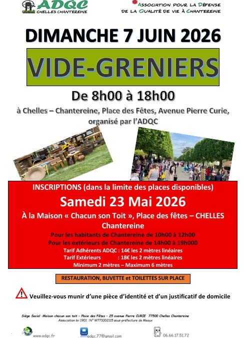 Le vide-greniers du 14 juin 2025